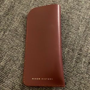 Minor History Looker Leather Glasses Case in Barbera